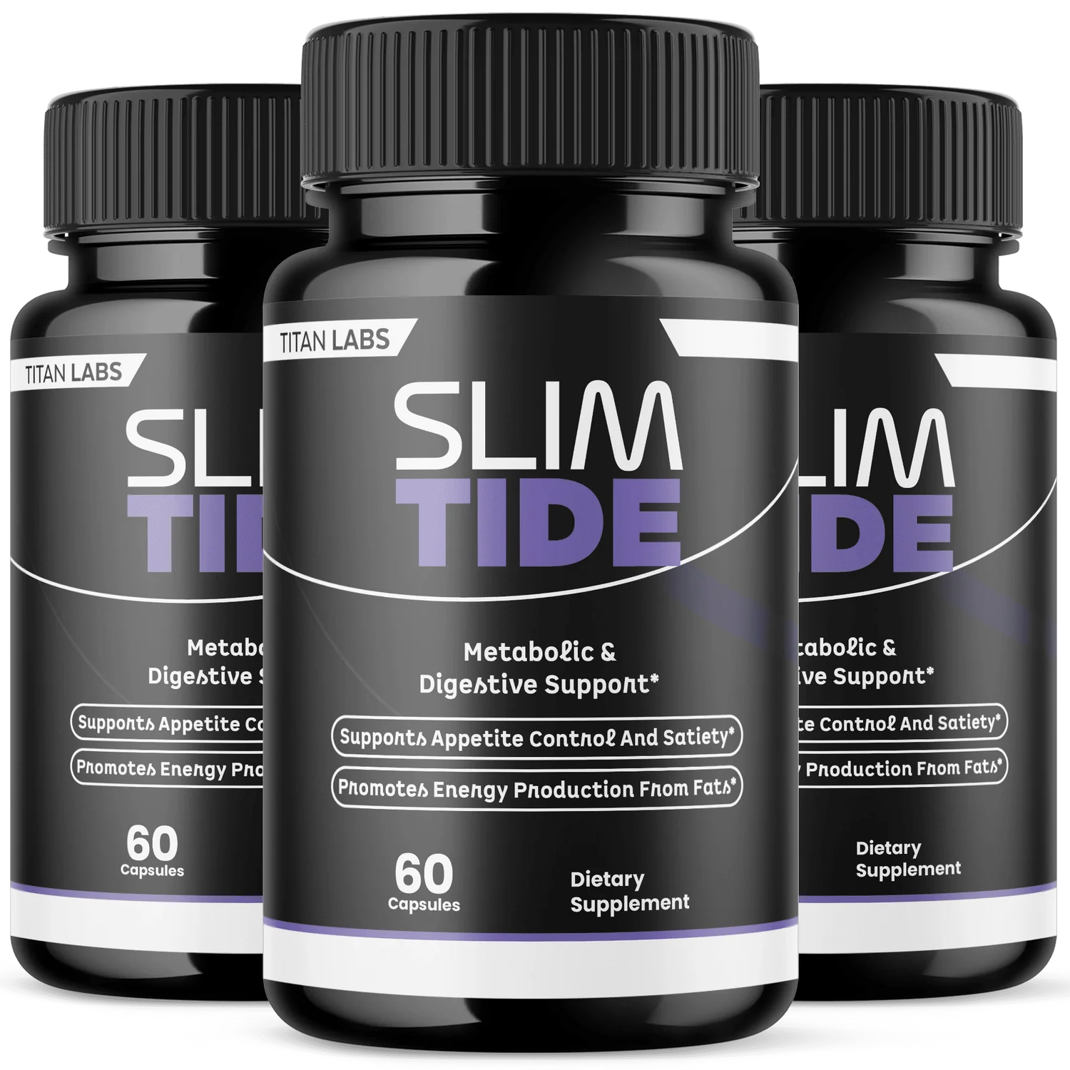 SlimTide® advanced energy and fitness supplement — 3 bottle pack, 60 capsules each